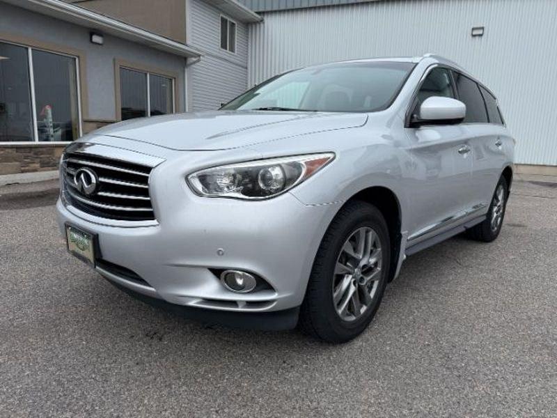 2013 Liquid Platinum /Graphite INFINITI JX35 Base (5N1AL0MM9DC) with an V6, 3.5L engine, CVT transmission, located at 1175 N Woodruff Ave, Idaho Falls, ID, 83401, 43.506901, -111.999657 - <b>Vehicle Details</b><br>Experience refined versatility in this pre-owned 2013 INFINITI JX35 Base AWD, now available in Idaho Falls, ID. Powered by a strong V6, 3.5L gasoline engine, this luxury crossover delivers confident performance, smooth acceleration, and the composed handling you want for da- Photo#0