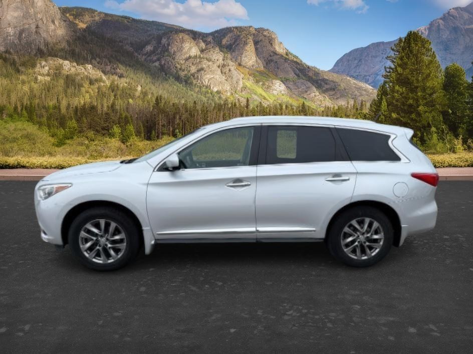 2013 SILVER /CLOTH Infiniti JX35 (5N1AL0MM9DC) with an 35L V6 engine, Automatic transmission, located at 1175 N Woodruff Ave, Idaho Falls, ID, 83401, 43.506901, -111.999657 - 2013 Infiniti JX35 powered by a 3.5L V6 engine paired with a CVT automatic transmission. Premium 7-passenger luxury SUV offering strong everyday performance and smooth highway driving. Features include leather-appointed seating, three-row configuration, tri-zone climate control, Bluetooth connectivi - Photo#1