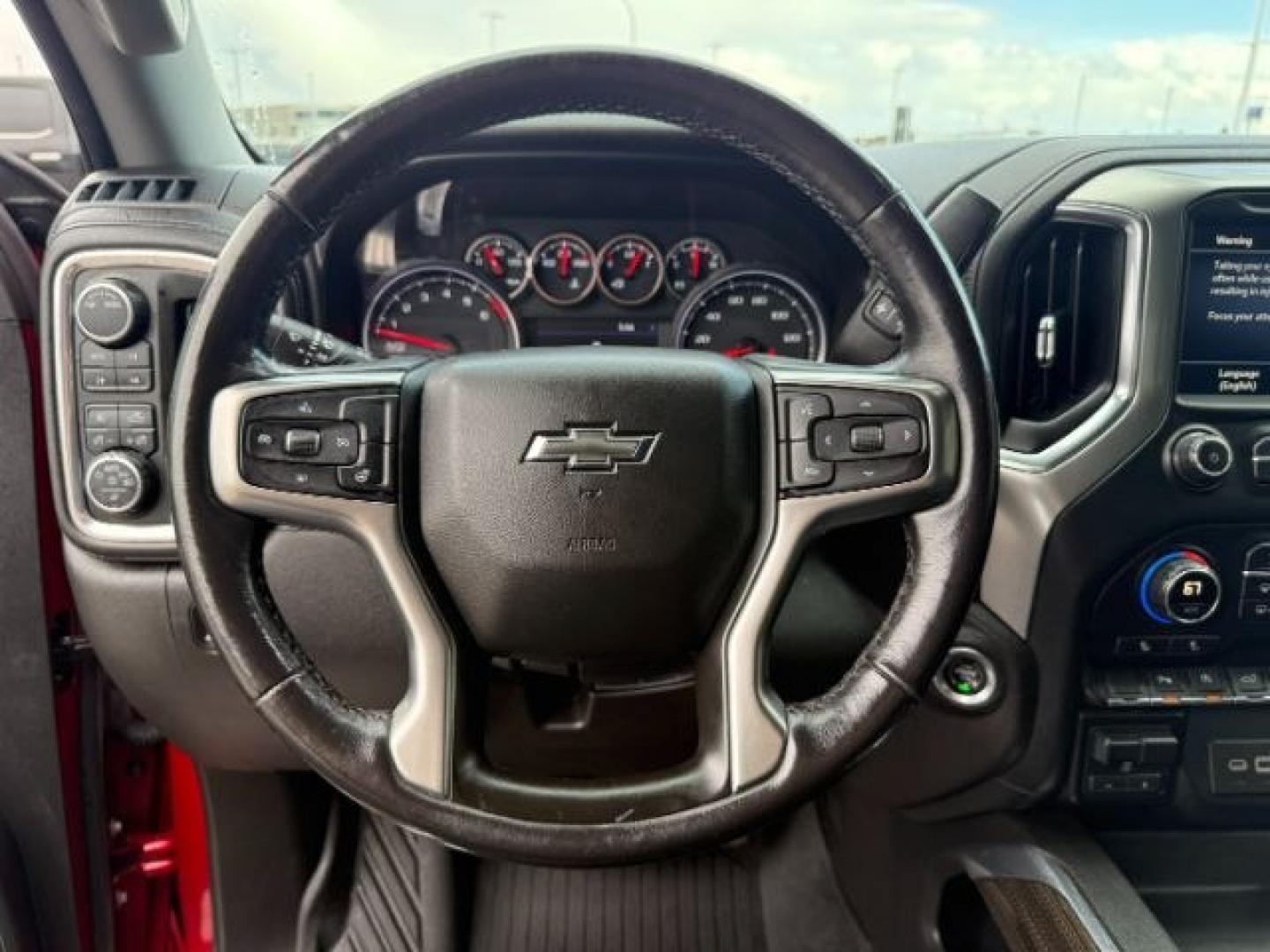 2021 RED /Jet Black Chevrolet Silverado 1500 (1GCUYEEDXMZ) with an EcoTec3 53L V-8 gasoline direct injection engine, Automatic transmission, located at 1175 N Woodruff Ave, Idaho Falls, ID, 83401, 43.506901, -111.999657 - Photo#44