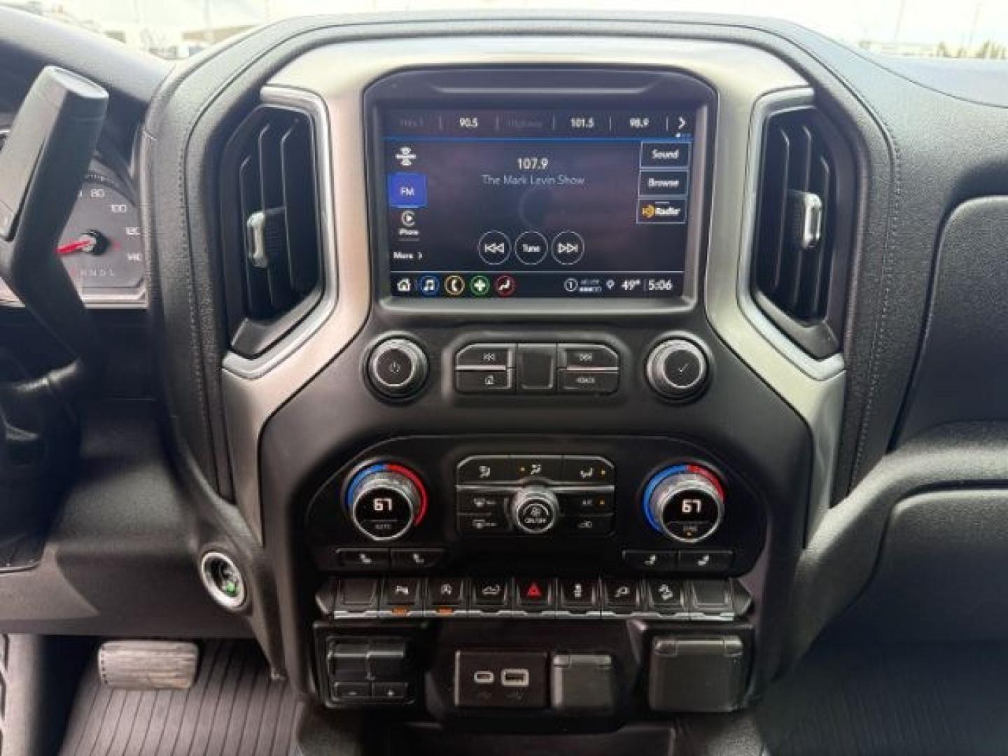 2021 RED /Jet Black Chevrolet Silverado 1500 (1GCUYEEDXMZ) with an EcoTec3 53L V-8 gasoline direct injection engine, Automatic transmission, located at 1175 N Woodruff Ave, Idaho Falls, ID, 83401, 43.506901, -111.999657 - Photo#45