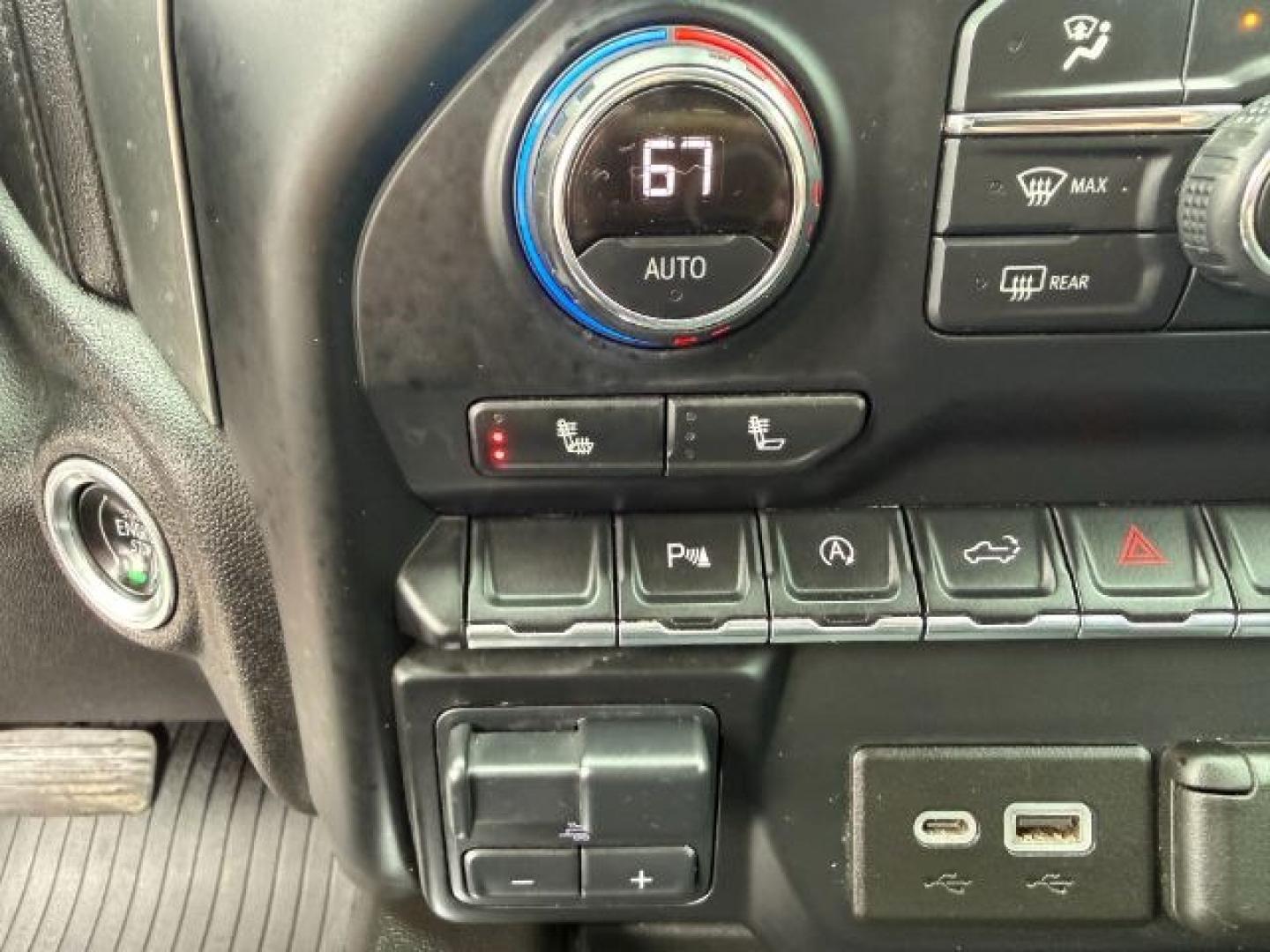 2021 RED /Jet Black Chevrolet Silverado 1500 (1GCUYEEDXMZ) with an EcoTec3 53L V-8 gasoline direct injection engine, Automatic transmission, located at 1175 N Woodruff Ave, Idaho Falls, ID, 83401, 43.506901, -111.999657 - Photo#47