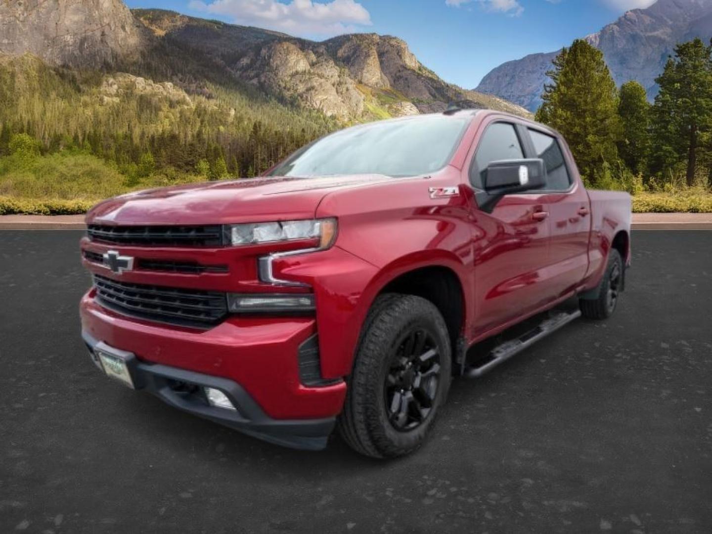 2021 RED /Jet Black Chevrolet Silverado 1500 (1GCUYEEDXMZ) with an EcoTec3 53L V-8 gasoline direct injection engine, Automatic transmission, located at 1175 N Woodruff Ave, Idaho Falls, ID, 83401, 43.506901, -111.999657 - Photo#0