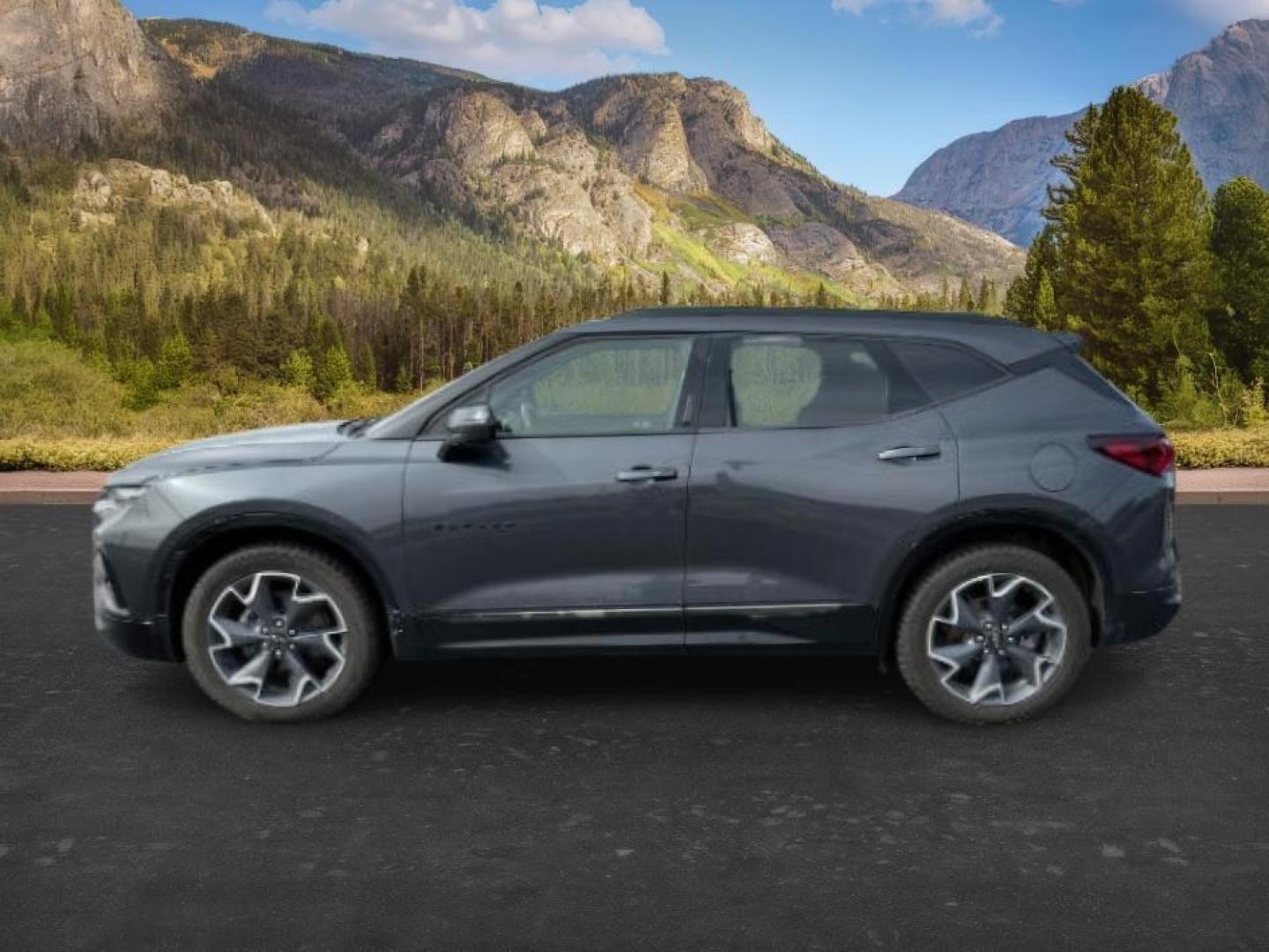 2021 Iron Gray Metallic /Jet Black Chevrolet Blazer (3GNKBKRS3MS) with an 36L V-6 gasoline direct injection engine, Automatic transmission, located at 1175 N Woodruff Ave, Idaho Falls, ID, 83401, 43.506901, -111.999657 - At Timberline Auto, finding a great deal on your next vehicle is always easy! Our experienced sales staff goal is to help find you the right vehicle at the right price! Our knowledgeable finance department has options for almost any credit score. We offer extended service contract options to prot - Photo#0