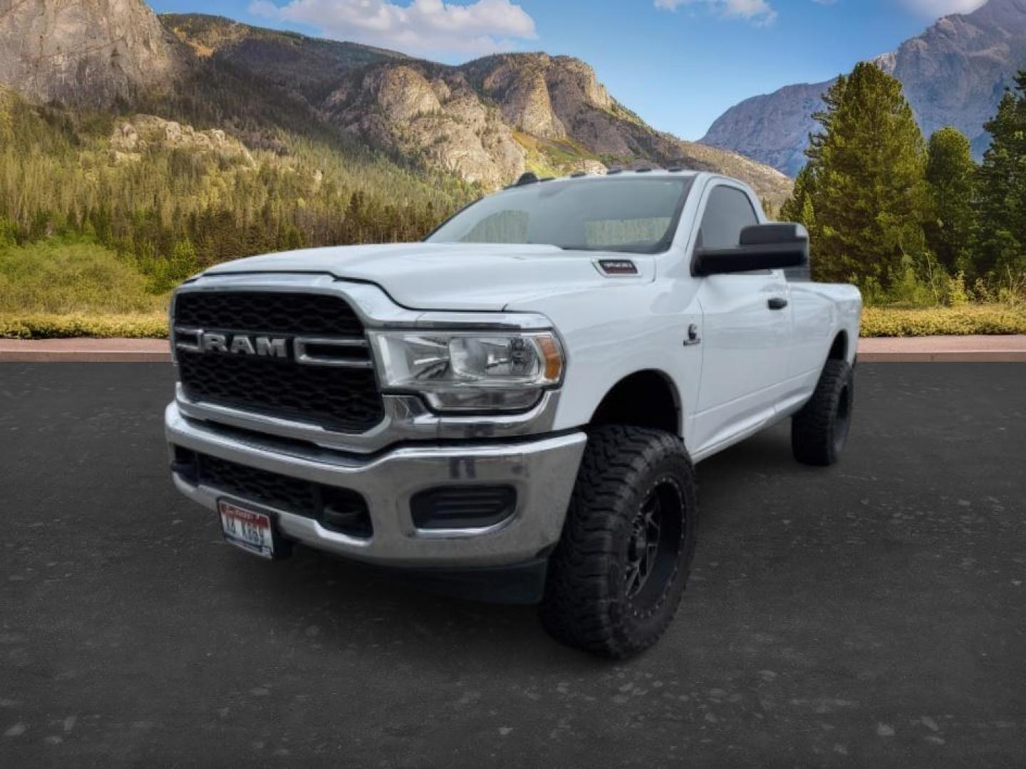 2020 WHITE /Diesel Gray/Black Ram 3500 Tradesman Regular Cab 4x4 8' Box (3C63R3AL1LG) with an Cummins High Output 6.7L I-6 diesel direct injecti engine, AUTOMATIC transmission, located at 1235 N Woodruff Ave., Idaho Falls, 83401, (208) 523-1053, 43.507172, -112.000488 - At Timberline Auto, finding a great deal on your next vehicle is always easy! Our experienced sales staff goal is to help find you the right vehicle at the right price! Our knowledgeable finance department has options for almost any credit score. We offer extended service contract options to prot - Photo#0