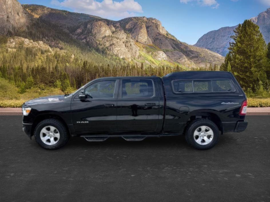 2020 BLACK /Diesel Gray/Black Ram 1500 Big Horn Crew Cab 4x4 6'4 Box (1C6SRFMM1LN) with an EcoDiesel 3L V-6 diesel direct injection engine, AUTOMATIC transmission, located at 1235 N Woodruff Ave., Idaho Falls, 83401, (208) 523-1053, 43.507172, -112.000488- Photo#1