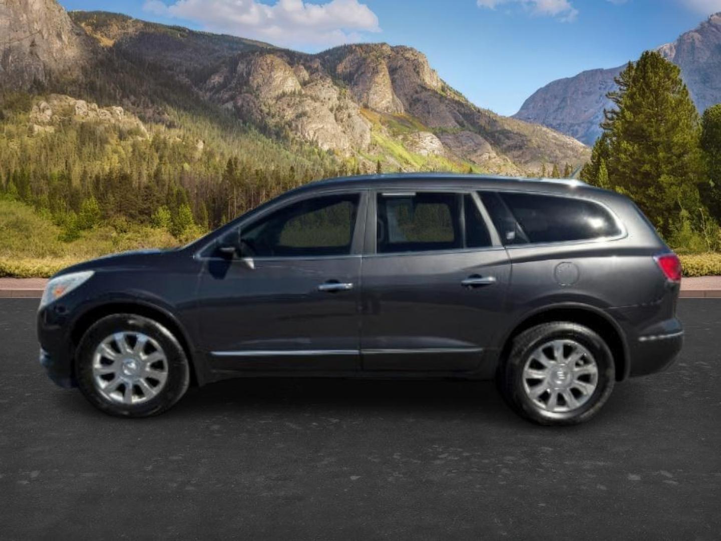 2016 GRAY /Ebony w/Ebony Accents Buick Enclave Leather (5GAKVBKD2GJ) with an 3.6L V-6 gasoline direct injection engine, AUTOMATIC transmission, located at 1235 N Woodruff Ave., Idaho Falls, 83401, (208) 523-1053, 43.507172, -112.000488 - At Timberline Auto, finding a great deal on your next vehicle is always easy! Our experienced sales staff goal is to help find you the right vehicle at the right price! Our knowledgeable finance department has options for almost any credit score. We offer extended service contract options to prot - Photo#0