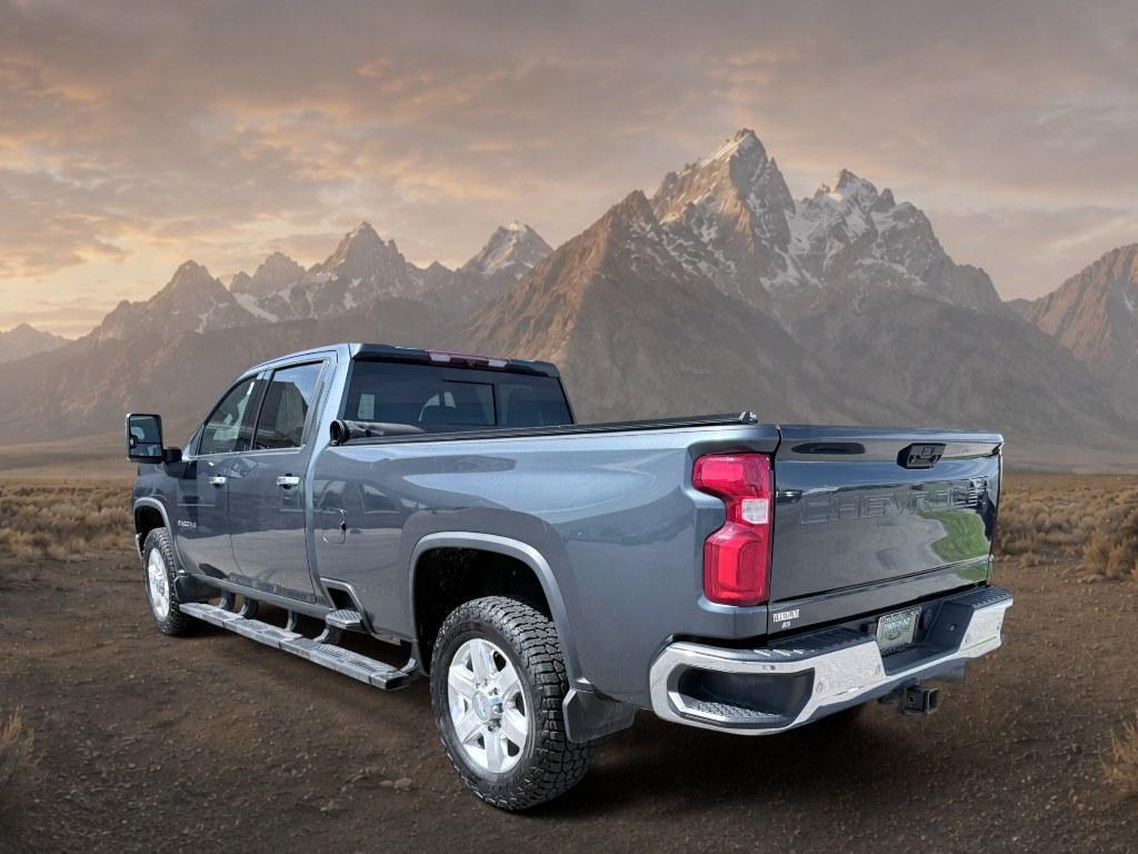 2020 Shadow Gray Metallic /Gideon/Very Dark Atmosphere Chevrolet Silverado LTZ (1GC4YPEY7LF) with an V8, 6.6L engine, 10-speed automatic transmission, located at 1175 N Woodruff Ave, Idaho Falls, ID, 83401, 43.506901, -111.999657 - <b>Vehicle Details</b><br>Take command of capability and comfort in this 2020 Chevrolet Silverado 2500 LTZ 4WD, powered by the proven V8 6.6L Diesel engine and ready for serious work or weekend adventure. Located in Idaho Falls, ID, this heavy-duty pickup delivers the bold performance, refined craft- Photo#2