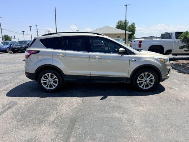 2018 GOLD /Medium Light Stone Ford Escape (1FMCU9HD3JU) with an EcoBoost 15L I-4 gasoline direct injection engine, Automatic transmission, located at 1175 N Woodruff Ave, Idaho Falls, ID, 83401, 43.506901, -111.999657- Photo#33