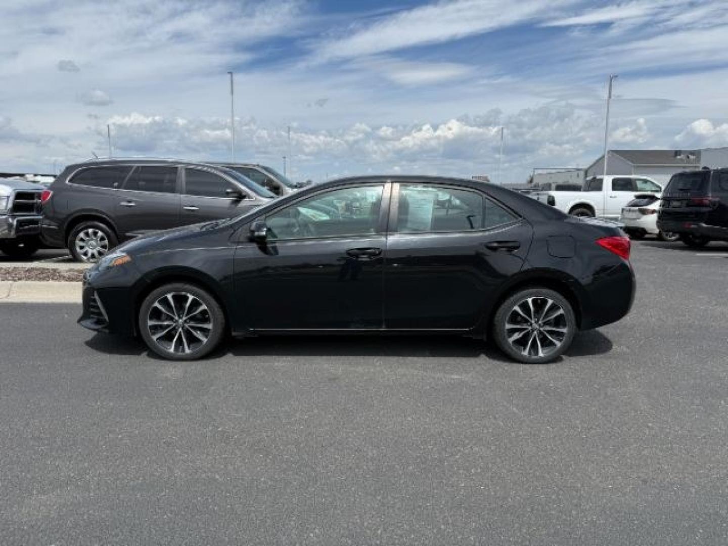 2018 BLACK /Black Toyota Corolla (2T1BURHE4JC) with an 18L I-4 DOHC engine, Automatic transmission, located at 1175 N Woodruff Ave, Idaho Falls, ID, 83401, 43.506901, -111.999657 - Photo#1