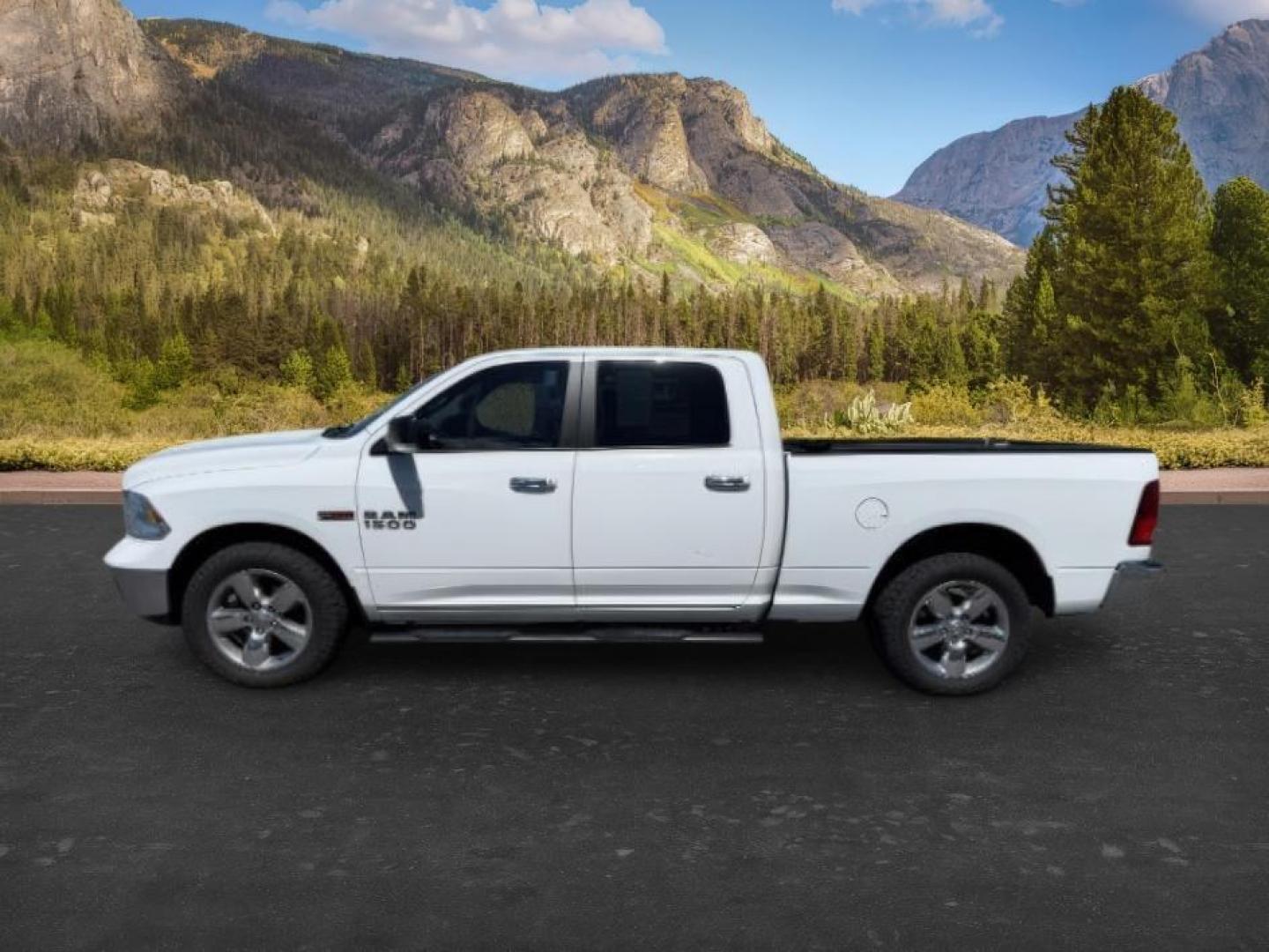 2015 WHITE /Diesel Gray/Black Ram 1500 Big Horn (1C6RR7TM1FS) with an EcoDiesel 3L V-6 diesel direct injection engine, AUTOMATIC transmission, located at 1235 N Woodruff Ave., Idaho Falls, 83401, (208) 523-1053, 43.507172, -112.000488 - At Timberline Auto, finding a great deal on your next vehicle is always easy! Our experienced sales staff goal is to help find you the right vehicle at the right price! Our knowledgeable finance department has options for almost any credit score. We offer extended service contract options to prot - Photo#0