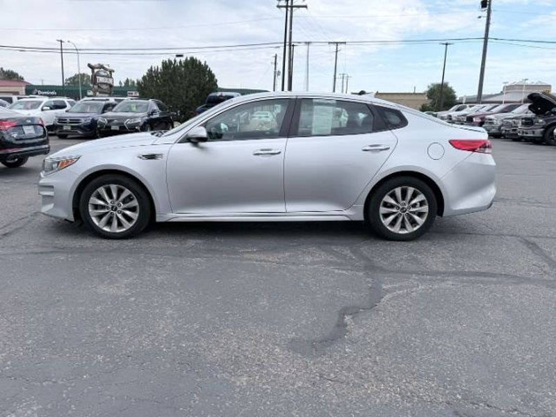 2016 Sparkling Silver /Black Kia Optima LX (5XXGT4L37GG) with an 4 Cyl, 2.4L engine, 6-speed automatic transmission, located at 1175 N Woodruff Ave, Idaho Falls, ID, 83401, 43.506901, -111.999657 - <b>Vehicle Details</b><br>Looking for a dependable midsize sedan with comfort, style, and everyday practicality? This pre-owned 2016 Kia Optima LX is a smart choice for drivers in Idaho Falls, ID. Powered by a 4-cylinder, 2.4L gasoline engine and front-wheel drive, this Kia Optima delivers smooth pe- Photo#1