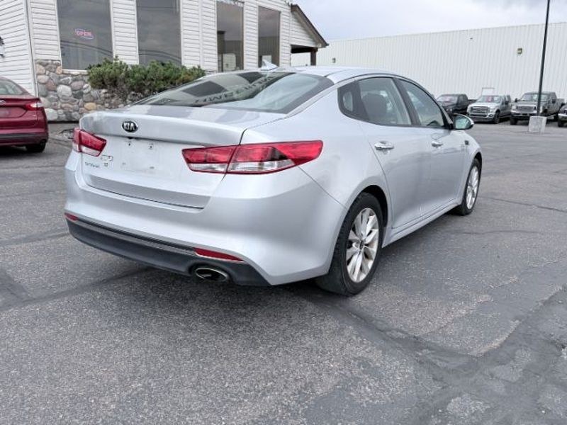 2016 Sparkling Silver /Black Kia Optima LX (5XXGT4L37GG) with an 4 Cyl, 2.4L engine, 6-speed automatic transmission, located at 1175 N Woodruff Ave, Idaho Falls, ID, 83401, 43.506901, -111.999657 - <b>Vehicle Details</b><br>Looking for a dependable midsize sedan with comfort, style, and everyday practicality? This pre-owned 2016 Kia Optima LX is a smart choice for drivers in Idaho Falls, ID. Powered by a 4-cylinder, 2.4L gasoline engine and front-wheel drive, this Kia Optima delivers smooth pe- Photo#4