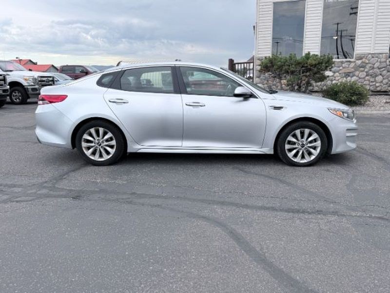 2016 Sparkling Silver /Black Kia Optima LX (5XXGT4L37GG) with an 4 Cyl, 2.4L engine, 6-speed automatic transmission, located at 1175 N Woodruff Ave, Idaho Falls, ID, 83401, 43.506901, -111.999657 - <b>Vehicle Details</b><br>Looking for a dependable midsize sedan with comfort, style, and everyday practicality? This pre-owned 2016 Kia Optima LX is a smart choice for drivers in Idaho Falls, ID. Powered by a 4-cylinder, 2.4L gasoline engine and front-wheel drive, this Kia Optima delivers smooth pe- Photo#5