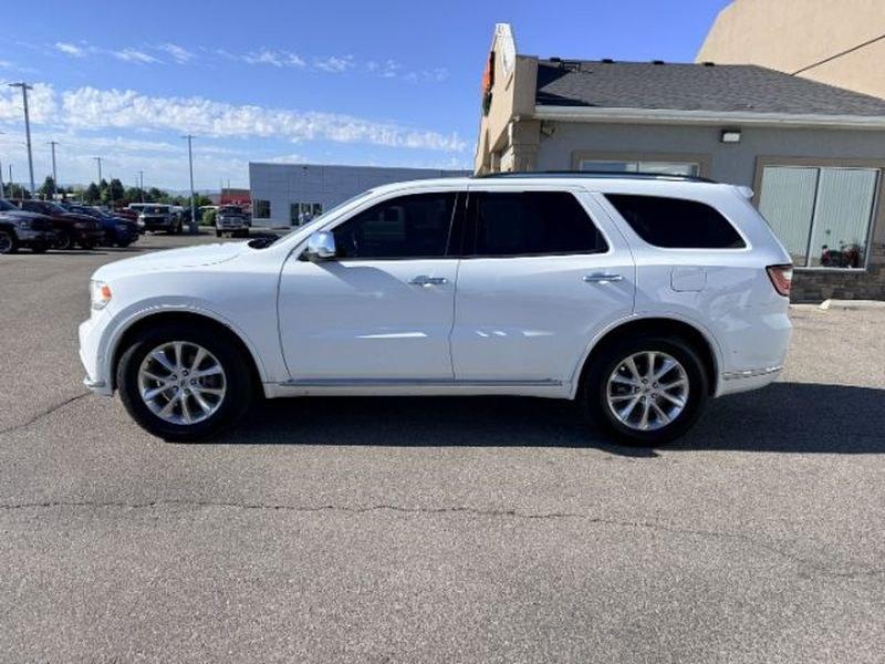 2020 White Knuckle Clearcoat /Black Dodge Durango Citadel (1C4RDJEG2LC) with an V6, 3.6L engine, 8-speed automatic transmission, located at 1175 N Woodruff Ave, Idaho Falls, ID, 83401, 43.506901, -111.999657 - <b>Vehicle Details</b><br>Looking for a capable and refined pre-owned SUV in Idaho Falls ID? This 2020 Dodge Durango Boulevard (Citadel) AWD is a standout choice for drivers who want comfort, versatility, and confident performance in one premium package. Powered by a V6, 3.6L gasoline engine, this D- Photo#1