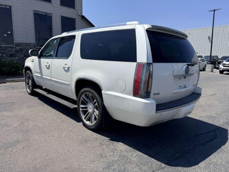 2012 White Diamond Tricoat /Cashmere w/Cocoa Accents Cadillac Escalade ESV Premium (1GYS4JEF3CR) with an V8, 6.2L engine, 6-speed automatic transmission, located at 1175 N Woodruff Ave, Idaho Falls, ID, 83401, 43.506901, -111.999657 - <b>Vehicle Details</b><br>Looking for a full-size luxury SUV with premium comfort and proven capability? This pre-owned 2012 Cadillac Escalade ESV Premium 4WD is ready for your next adventure in Idaho Falls, ID. Powered by a strong V8 6.2L Gasoline/E85 engine, this Escalade delivers confident perfor- Photo#2