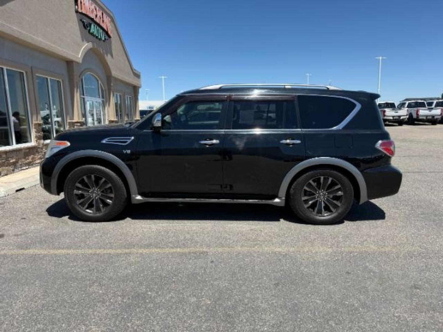 2017 BLACK /Charcoal Nissan Armada (JN8AY2NC8H9) with an Endurance 56L V-8 gasoline direct injection engine, Automatic transmission, located at 1175 N Woodruff Ave, Idaho Falls, ID, 83401, 43.506901, -111.999657 - At Timberline Auto, finding a great deal on your next vehicle is always easy! Our experienced sales staff goal is to help find you the right vehicle at the right price! Our knowledgeable finance department has options for almost any credit score. We offer extended service contract options to prot - Photo#1