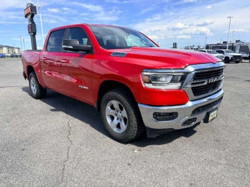 2019 Flame Red Clearcoat /Diesel Gray/Black Ram 1500 Big Horn/Lone Star (1C6SRFFT9KN) with an V8, 5.7L engine, 8-speed automatic transmission, located at 1175 N Woodruff Ave, Idaho Falls, ID, 83401, 43.506901, -111.999657 - <b>Vehicle Details</b><br>Discover capability, comfort, and proven performance in this pre-owned 2019 Ram 1500 Big Horn 4WD, now available in Idaho Falls, ID. Powered by a strong 5.7L V8 gasoline engine, this full-size pickup delivers the muscle needed for towing, hauling, and everyday driving with- Photo#8