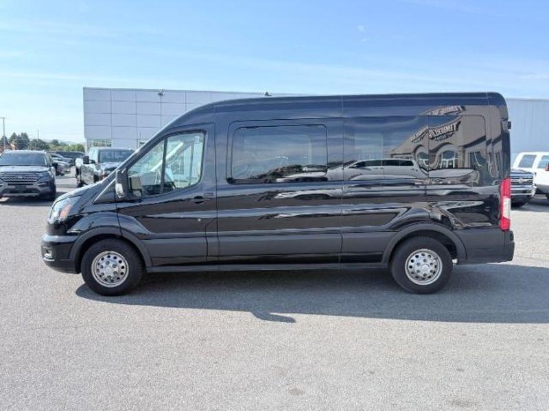 2023 Agate Black Metallic /Ebony Ford Transit Wagon XLT (1FBAX9CGXPK) with an V6, 3.5L engine, 10-speed automatic transmission, located at 1175 N Woodruff Ave, Idaho Falls, ID, 83401, 43.506901, -111.999657 - <b>Vehicle Details</b><br>Looking for a versatile passenger van in Idaho Falls, ID? This pre-owned 2023 Ford Transit Wagon T-350 Med Roof Slide XL with AWD is ready for work, travel, or growing business needs. Powered by a strong V6 3.5L Gasoline engine, this Ford Transit Wagon delivers confident pe- Photo#1