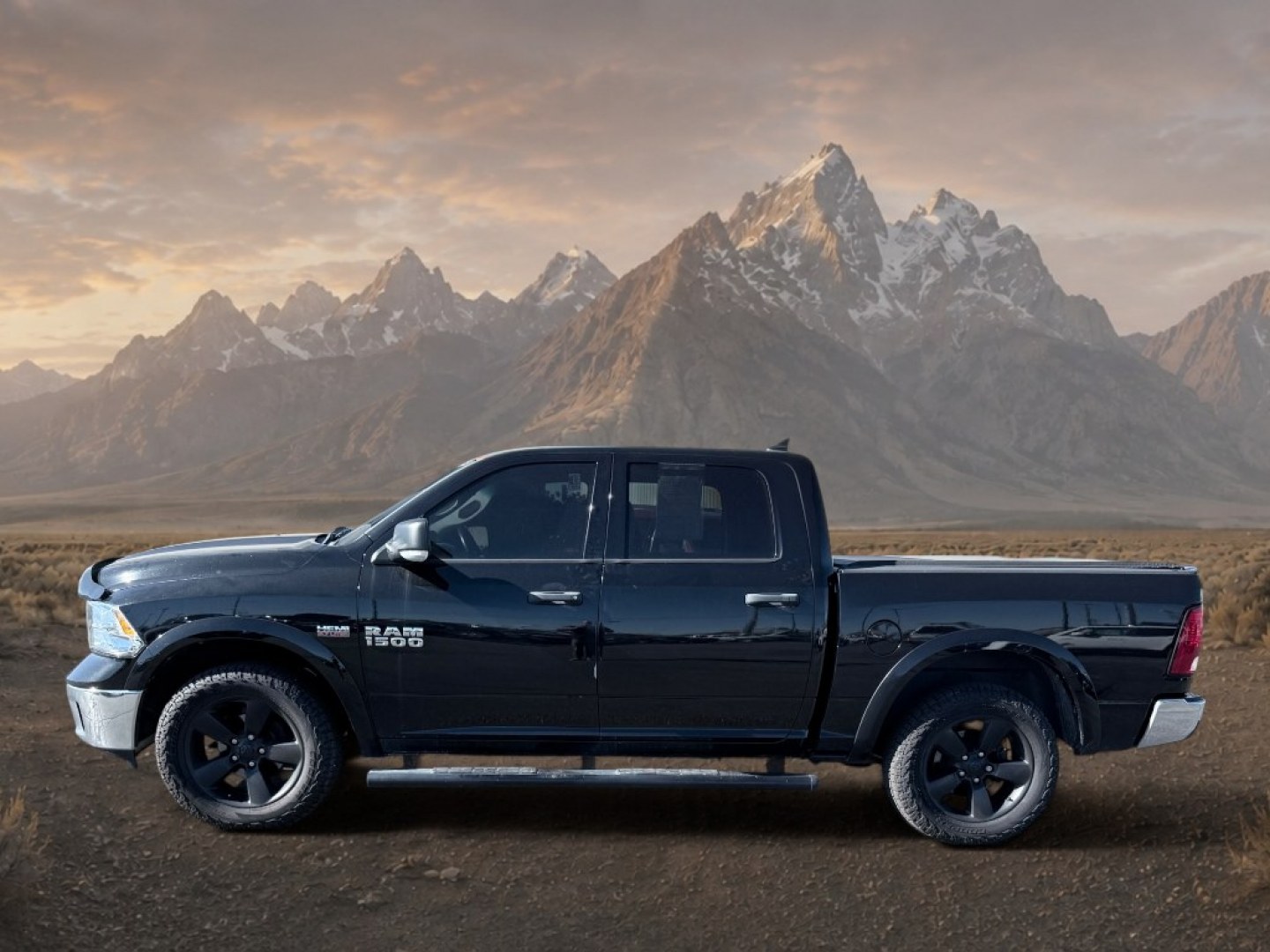 2014 BLACK /Diesel Gray/Black Ram 1500 Outdoorsman (1C6RR7LT9ES) with an V8, 5.7L engine, 8-speed automatic transmission, located at 1175 N Woodruff Ave, Idaho Falls, ID, 83401, 43.506901, -111.999657 - <b>Vehicle Details</b><br>This 2014 Ram 1500 Outdoorsman is a capable full-size pickup that blends rugged strength with everyday comfort. Equipped with 4WD and a powerful V8 5.7L gasoline engine, this truck is built to handle demanding work, weekend adventures, and Idaho's changing road conditions w- Photo#1