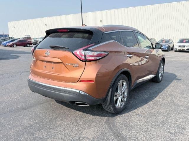 2016 ORANGE /Black Nissan Murano (5N1AZ2MH4GN) with an 35L V-6 DOHC engine, Automatic transmission, located at 1175 N Woodruff Ave, Idaho Falls, ID, 83401, 43.506901, -111.999657 - At Timberline Auto, finding a great deal on your next vehicle is always easy! Our experienced sales staff goal is to help find you the right vehicle at the right price! Our knowledgeable finance department has options for almost any credit score. We offer extended service contract options to prot- Photo#36