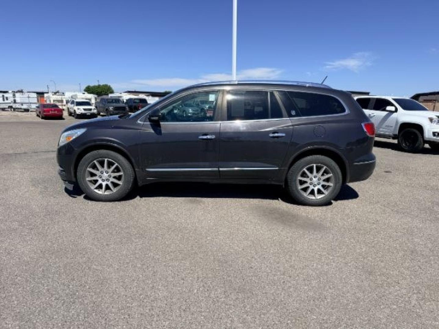2017 GRAY /Ebony w/Ebony Accents Buick Enclave (5GAKVBKD6HJ) with an 36L V-6 gasoline direct injection engine, Automatic transmission, located at 1175 N Woodruff Ave, Idaho Falls, ID, 83401, 43.506901, -111.999657 - At Timberline Auto, finding a great deal on your next vehicle is always easy! Our experienced sales staff goal is to help find you the right vehicle at the right price! Our knowledgeable finance department has options for almost any credit score. We offer extended service contract options to prot- Photo#1