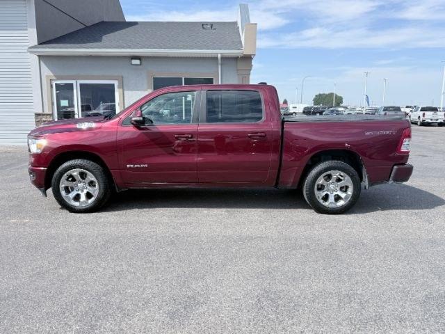 2022 MAROON /Black Ram 1500 (1C6SRFFT2NN) with an HEMI 57L V-8 variable valve control engine, Automatic transmission, located at 1175 N Woodruff Ave, Idaho Falls, ID, 83401, 43.506901, -111.999657 - At Timberline Auto, finding a great deal on your next vehicle is always easy! Our experienced sales staff goal is to help find you the right vehicle at the right price! Our knowledgeable finance department has options for almost any credit score. We offer extended service contract options to prot- Photo#29