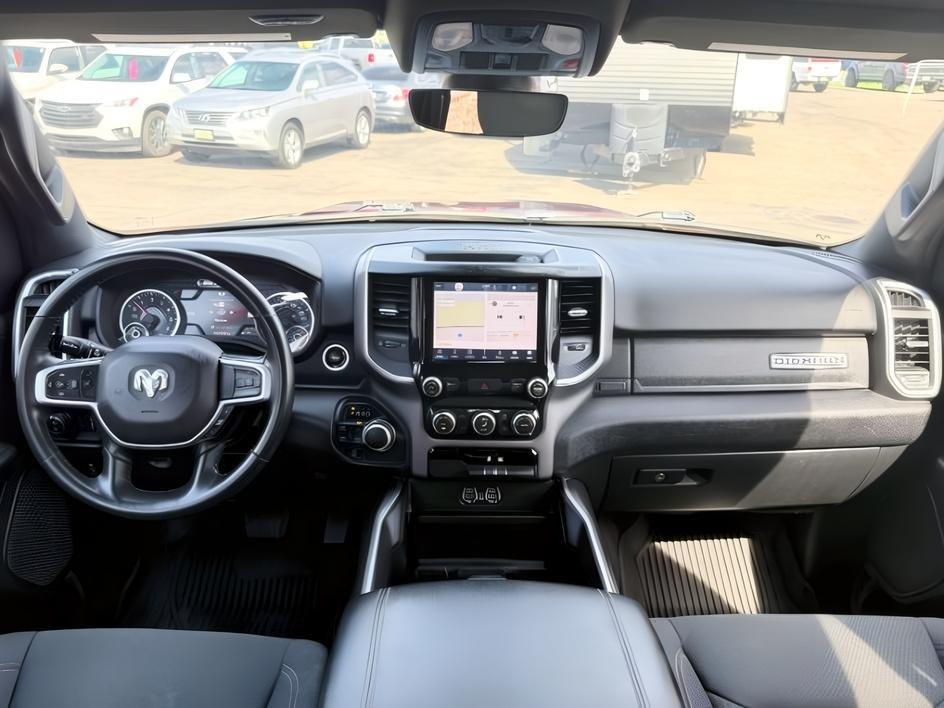 2022 MAROON /Black Ram 1500 (1C6SRFFT2NN) with an HEMI 57L V-8 variable valve control engine, Automatic transmission, located at 1175 N Woodruff Ave, Idaho Falls, ID, 83401, 43.506901, -111.999657 - At Timberline Auto, finding a great deal on your next vehicle is always easy! Our experienced sales staff goal is to help find you the right vehicle at the right price! Our knowledgeable finance department has options for almost any credit score. We offer extended service contract options to prot- Photo#25