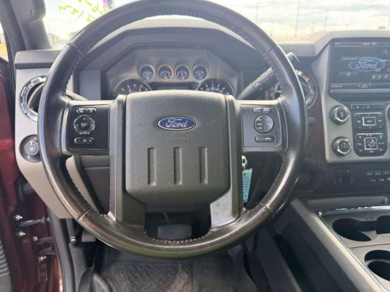 2016 Bronze Fire Metallic /Steel, vinyl Ford F-350 Lariat (1FT8W3BT4GE) with an V8, 6.7L engine, 6-Speed Automatic transmission, located at 1175 N Woodruff Ave, Idaho Falls, ID, 83401, 43.506901, -111.999657 - <b>Vehicle Details</b><br>Looking for a powerful and well-equipped heavy-duty pickup? This 2016 Ford F-350 Super Duty Lariat Crew Cab 4WD is ready to tackle demanding jobs, towing, and everyday driving with confidence. Powered by a strong V8, 6.7L Diesel engine and equipped with 4WD, this Ford F-350- Photo#14