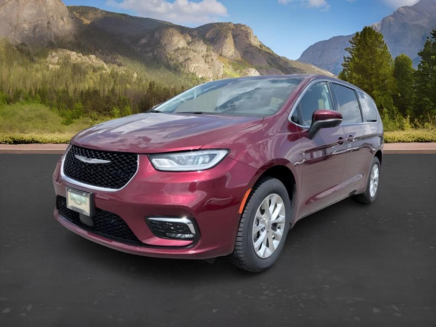 2023 MAROON /Black/Alloy/Black Chrysler Pacifica (2C4RC3BG0PR) with an Pentastar 36L V-6 DOHC engine, Automatic transmission, located at 1175 N Woodruff Ave, Idaho Falls, ID, 83401, 43.506901, -111.999657- Photo#0