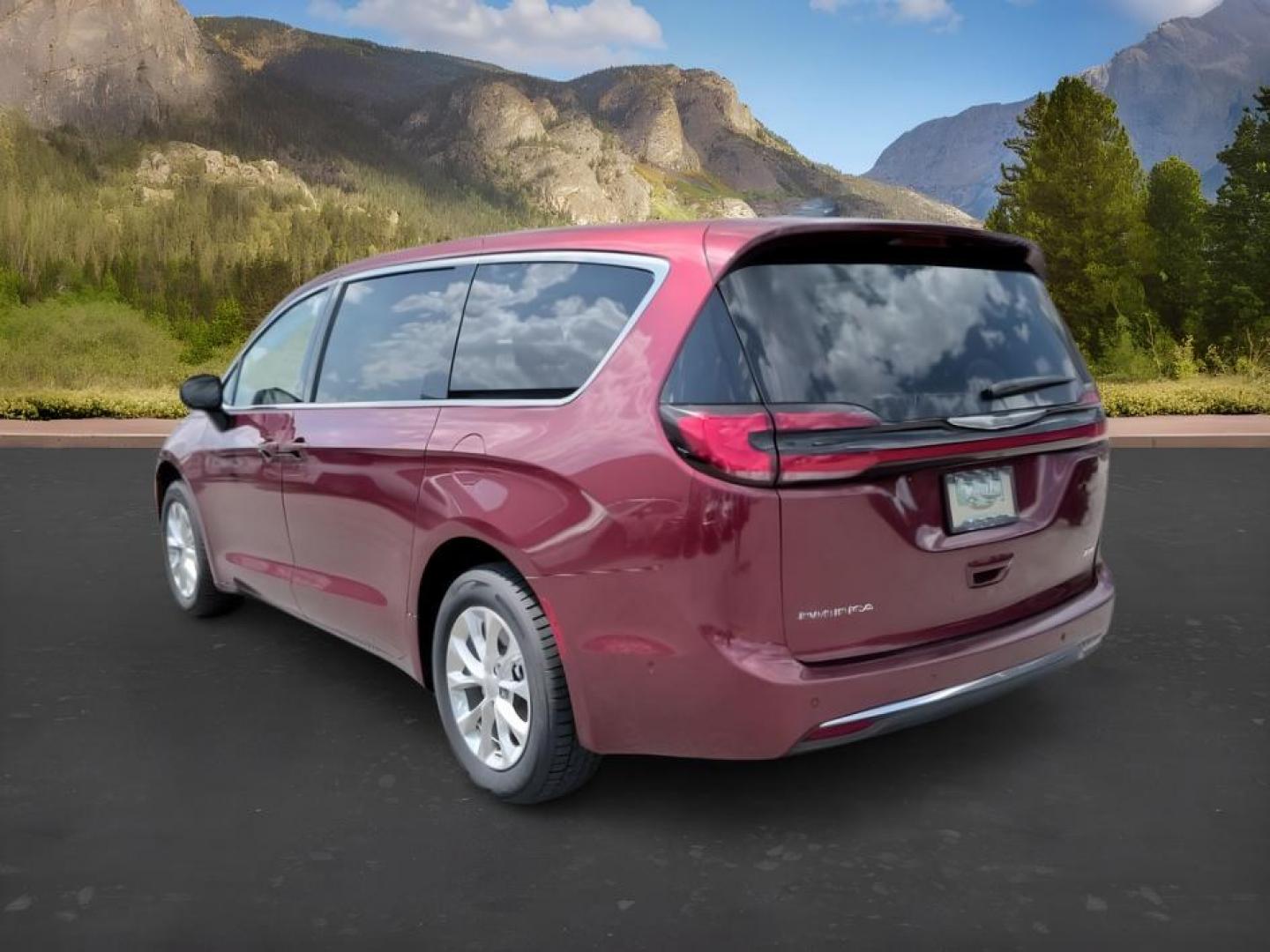 2023 MAROON /Black/Alloy/Black Chrysler Pacifica (2C4RC3BG0PR) with an Pentastar 36L V-6 DOHC engine, Automatic transmission, located at 1175 N Woodruff Ave, Idaho Falls, ID, 83401, 43.506901, -111.999657- Photo#2