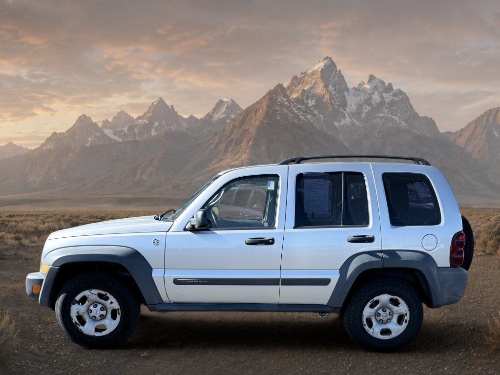 2007 Bright Silver Metallic Clearcoat /Medium Slate Gray Jeep Liberty Sport (1J4GL48K87W) with an V6, 3.7L (225 CID) engine, 6-speed manual transmission, located at 1175 N Woodruff Ave, Idaho Falls, ID, 83401, 43.506901, -111.999657 - <b>Vehicle Details</b><br>Looking for a dependable SUV with capability, comfort, and proven value? This 2007 Jeep Liberty Sport is ready for your next adventure. Equipped with 4WD and a V6, 3.7L (225 CID) gasoline engine, this Jeep delivers the strength you want for commuting, weekend trips, and Ida- Photo#1