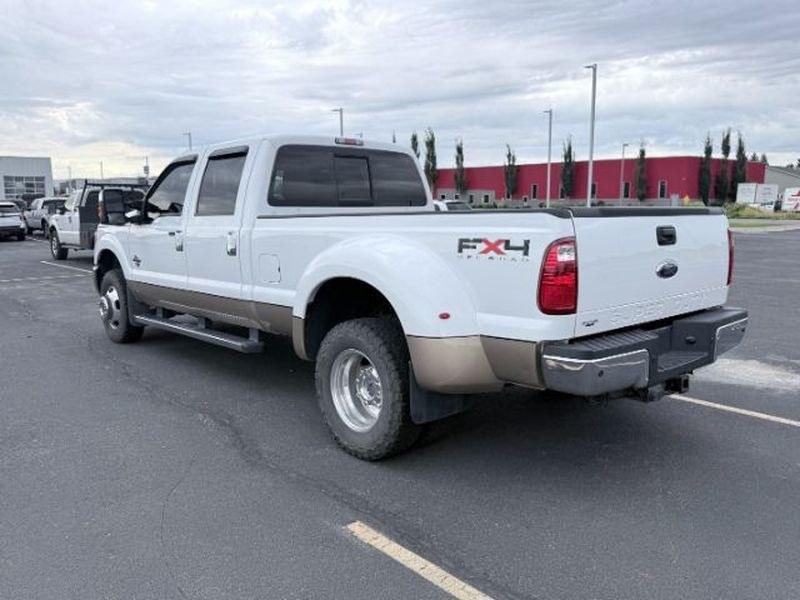 2011 White Platinum Metallic Tri-Coat /Black Ford F-350 Lariat (1FT8W3DT6BE) with an V8, 6.7L engine, 6-speed automatic transmission, located at 1175 N Woodruff Ave, Idaho Falls, ID, 83401, 43.506901, -111.999657 - <b>Vehicle Details</b><br>This 2011 Ford F-350 Super Duty LARIAT is a powerful, well-equipped heavy-duty pickup designed for demanding work and confident towing. Finished with 4WD and Dual Rear Wheels, this truck delivers the stability, traction, and capability drivers want when hauling equipment, t- Photo#2