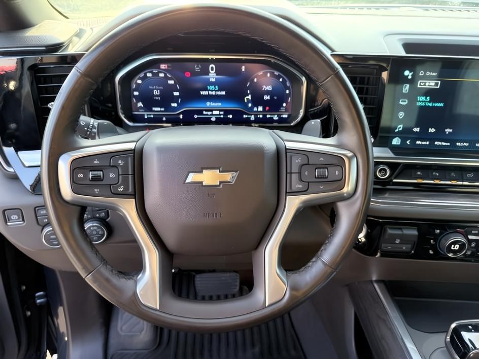 2024 GRAY /Jet Black Chevrolet Silverado LTZ (1GCUDGEDXRZ) with an V8, 5.3L engine, 10-speed automatic transmission, located at 1175 N Woodruff Ave, Idaho Falls, ID, 83401, 43.506901, -111.999657 - <b>Vehicle Details</b><br>Find capability, comfort, and premium style in this pre-owned 2024 Chevrolet Silverado 1500 LTZ 4WD, now available in Idaho Falls, ID. Powered by a V8, 5.3L gasoline engine, this Chevrolet Silverado delivers confident performance for towing, hauling, and everyday driving. T- Photo#44