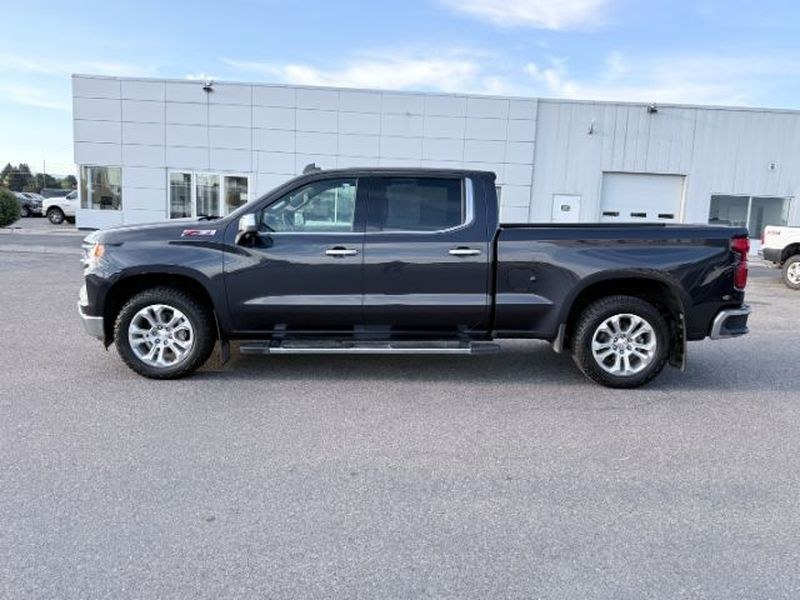 2024 GRAY /Jet Black Chevrolet Silverado LTZ (1GCUDGEDXRZ) with an V8, 5.3L engine, 10-speed automatic transmission, located at 1175 N Woodruff Ave, Idaho Falls, ID, 83401, 43.506901, -111.999657 - <b>Vehicle Details</b><br>Find capability, comfort, and premium style in this pre-owned 2024 Chevrolet Silverado 1500 LTZ 4WD, now available in Idaho Falls, ID. Powered by a V8, 5.3L gasoline engine, this Chevrolet Silverado delivers confident performance for towing, hauling, and everyday driving. T- Photo#1